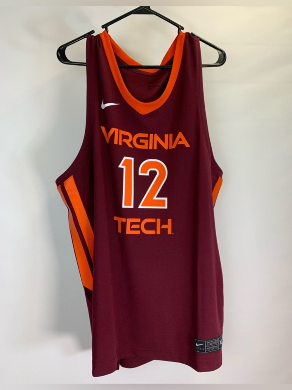 Virginia Tech Hokies Nike Basketball Jersey Men’s Size XL
